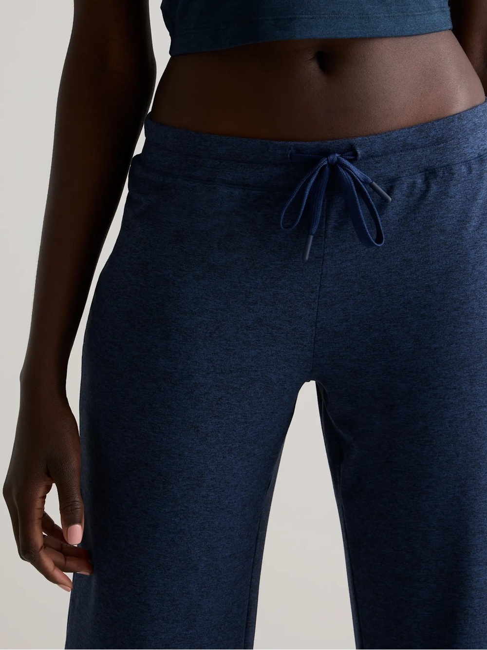 Quince Flowknit Wide Leg Pants Navy Heather S - Picture 8 of 13